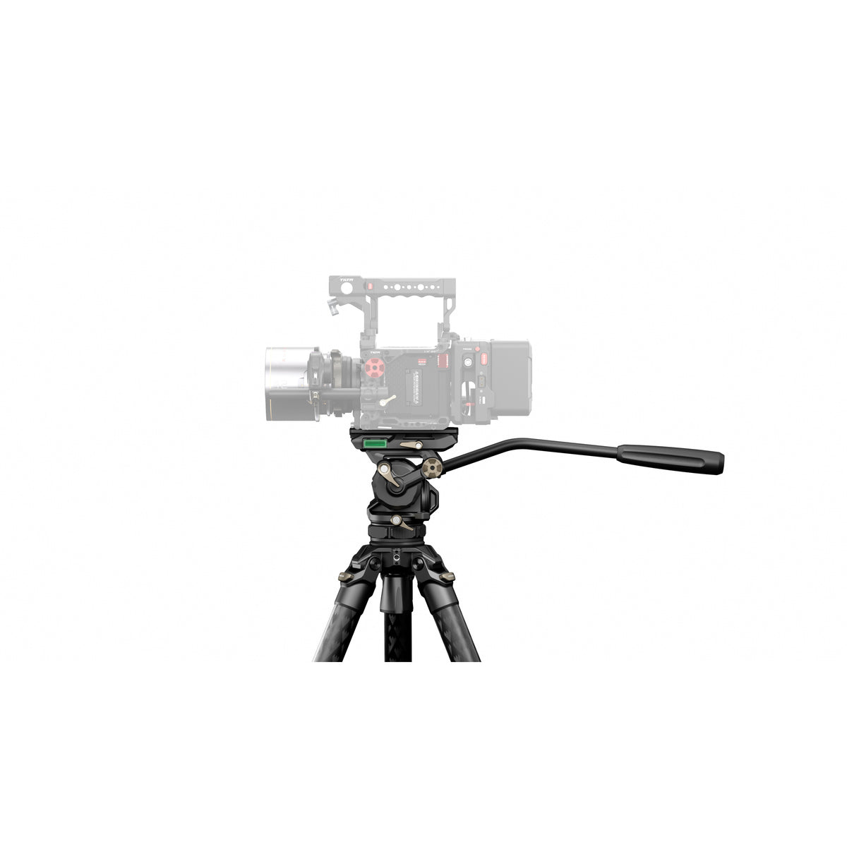 Tilta 75mm Cine Fluid Head with 3-Stage Carbon Fiber Tripod Legs (8KG) - Space Gray