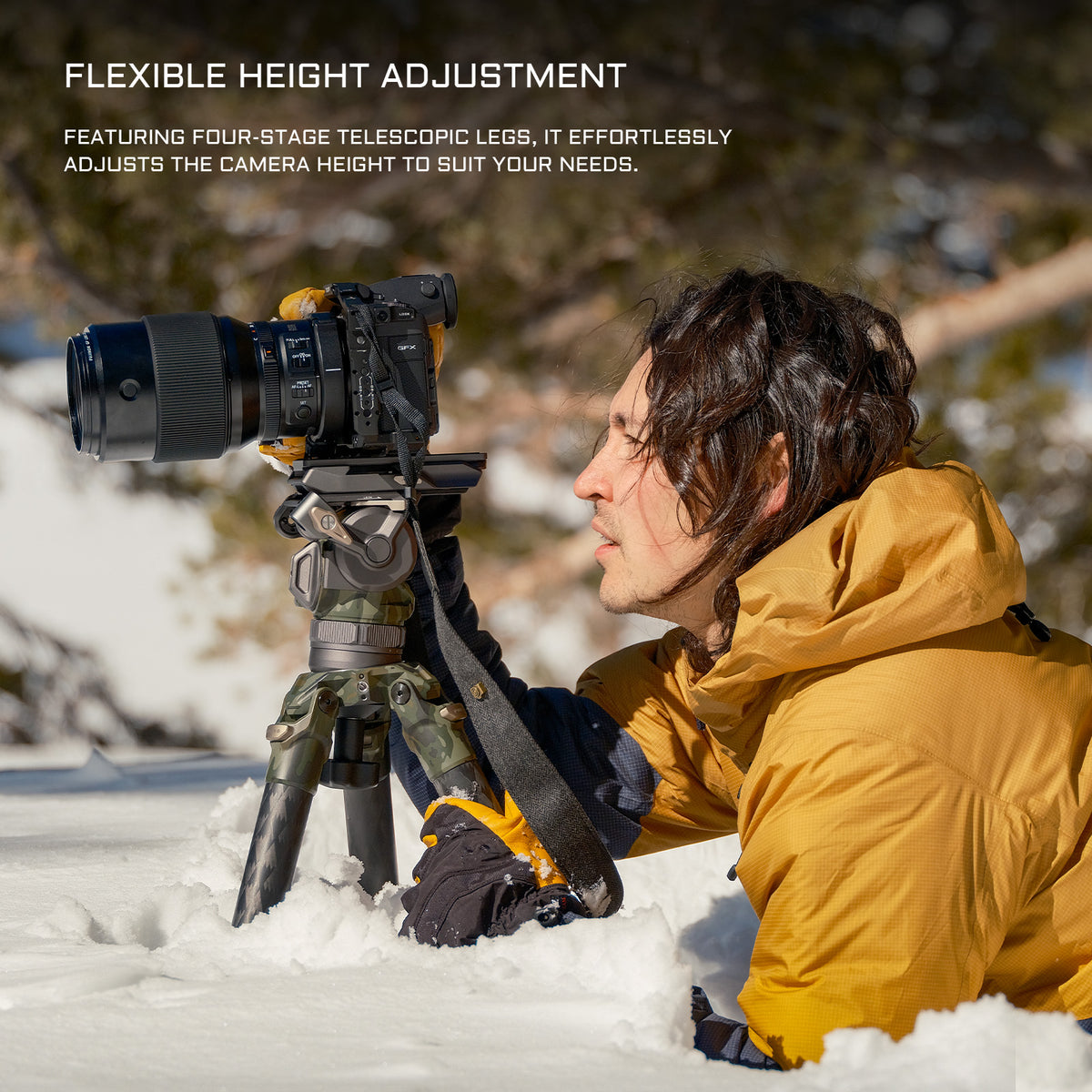 Tilta 75mm Cine Fluid Head with 3-Stage Carbon Fiber Tripod Legs (8KG) - Space Gray