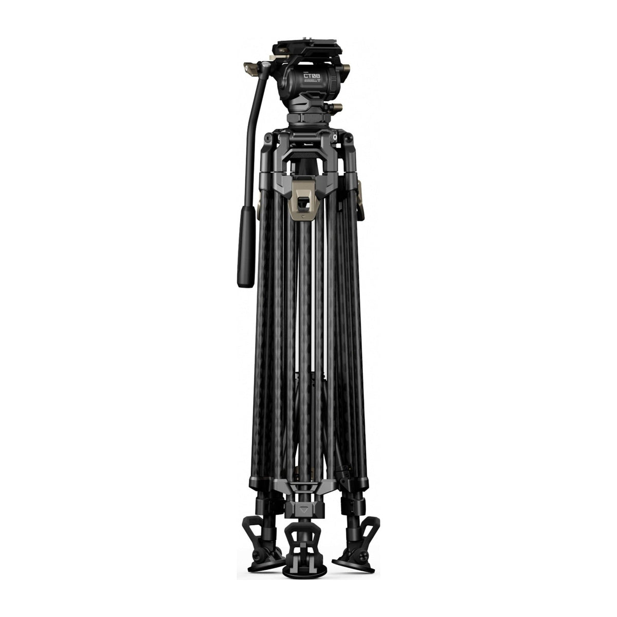 Tilta 75mm Cine Fluid Head with 2-Stage One Touch Carbon Fiber Tripod Legs (8KG) - Space Gray