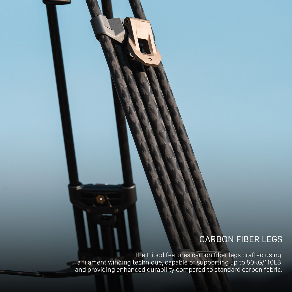 Tilta 75mm Cine Fluid Head with 2-Stage One Touch Carbon Fiber Tripod Legs (12KG) - Space Gray