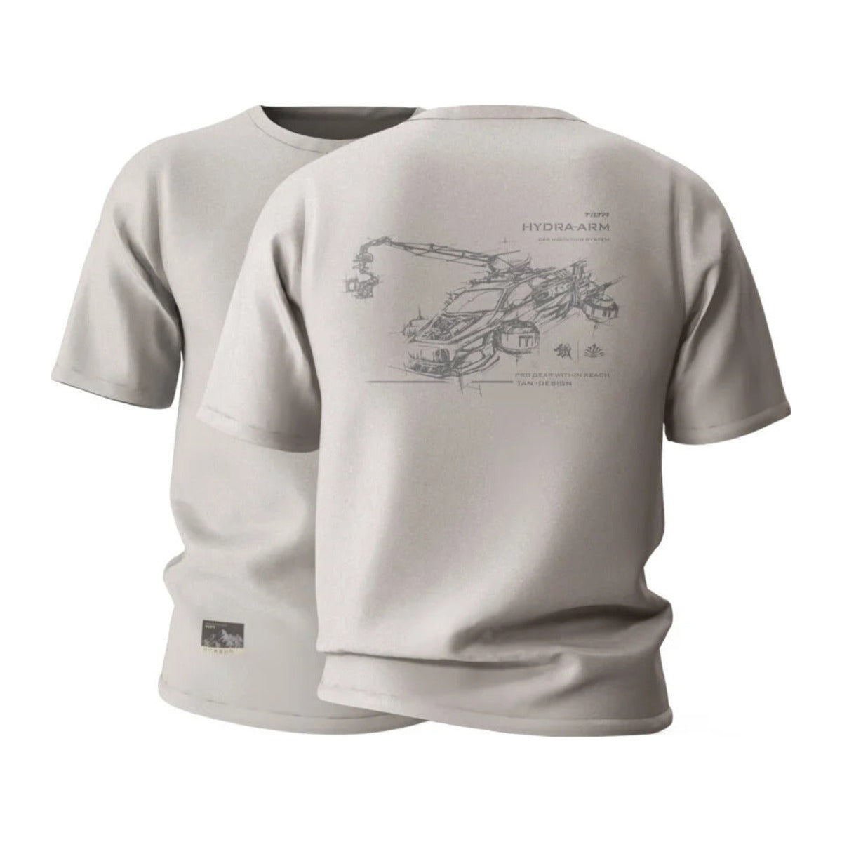 Tilta Hydra Arm Futuristic Sketch T-Shirt - Cream White - XXX-Large