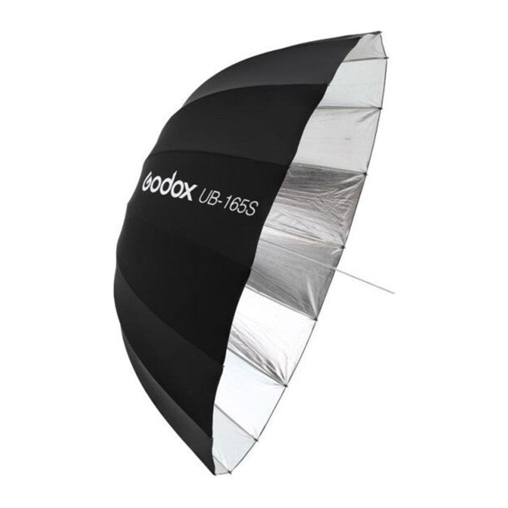 Godox UB-165S 65"/165cm Parabolic Umbrella (Black/Silver) with Diffuser image 1