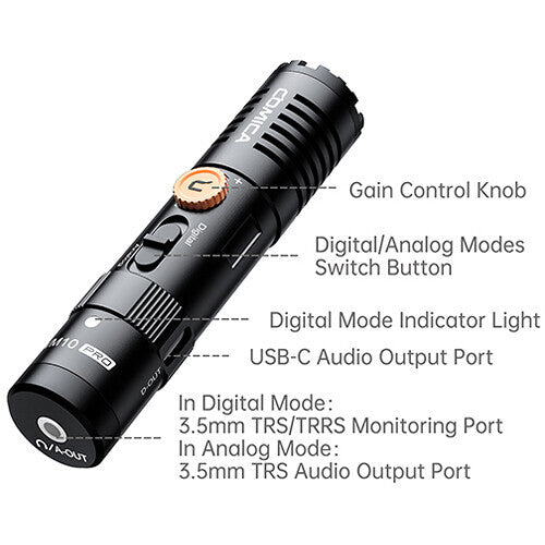 Comica Mini Cardioid Digital/Analog Shotgun Microphone for Cameras & Smartphones