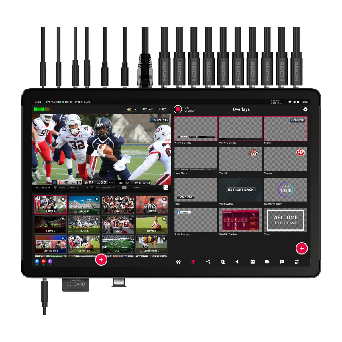 YoloBox Extreme Live Streaming Tablet 11.2" Screen with up to 8 HDMI Inputs