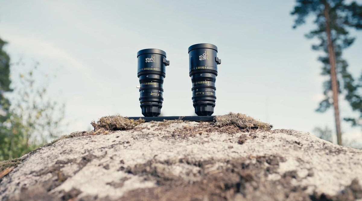 DZOFilm Arles Zoom 25-75mm and 65-180mm T2.6 cine zoom lenses