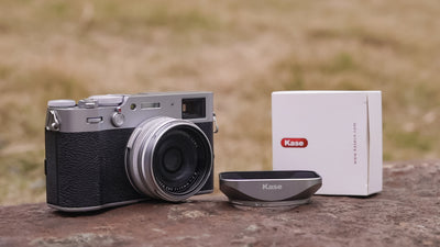 Kase Square Lens Hood for Fujifilm X100VI Series in Silver