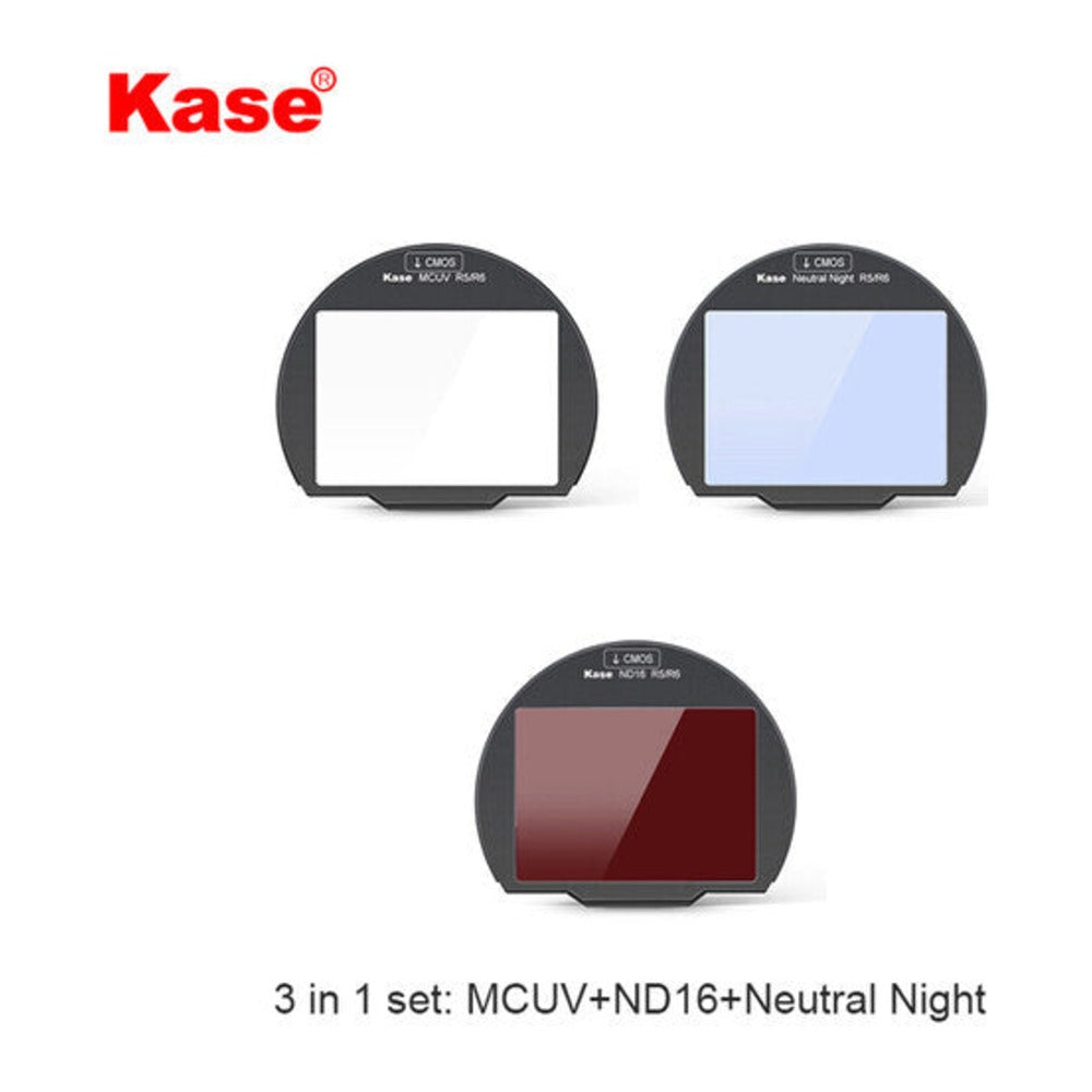 Kase 3-in-1 Clip-In Filter Set for Select Canon EOS Mirrorless Cameras (Neutral Night/ND16/MCUV)