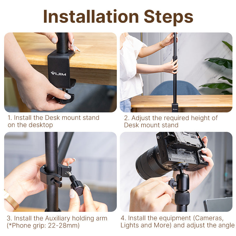 VIJIM LS02 Desktop Extendable Light Stand