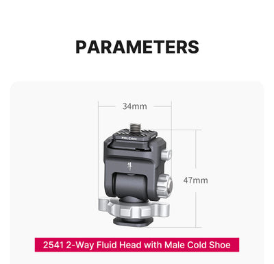 Falcam F22 2-Way Fluid Head With Cold Shoe Max. Load 2.5KG