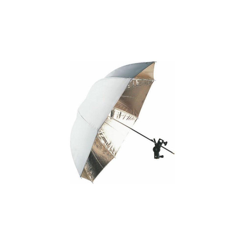 102cm Umbrella 102MW  Golden Strips with Solid White Cover
