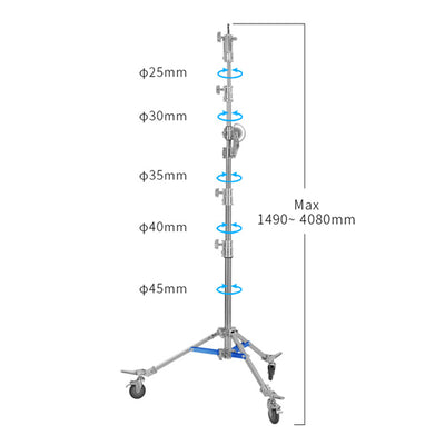 Jinbei M-6 Steel Light Stand With Boom Arm and Wheels