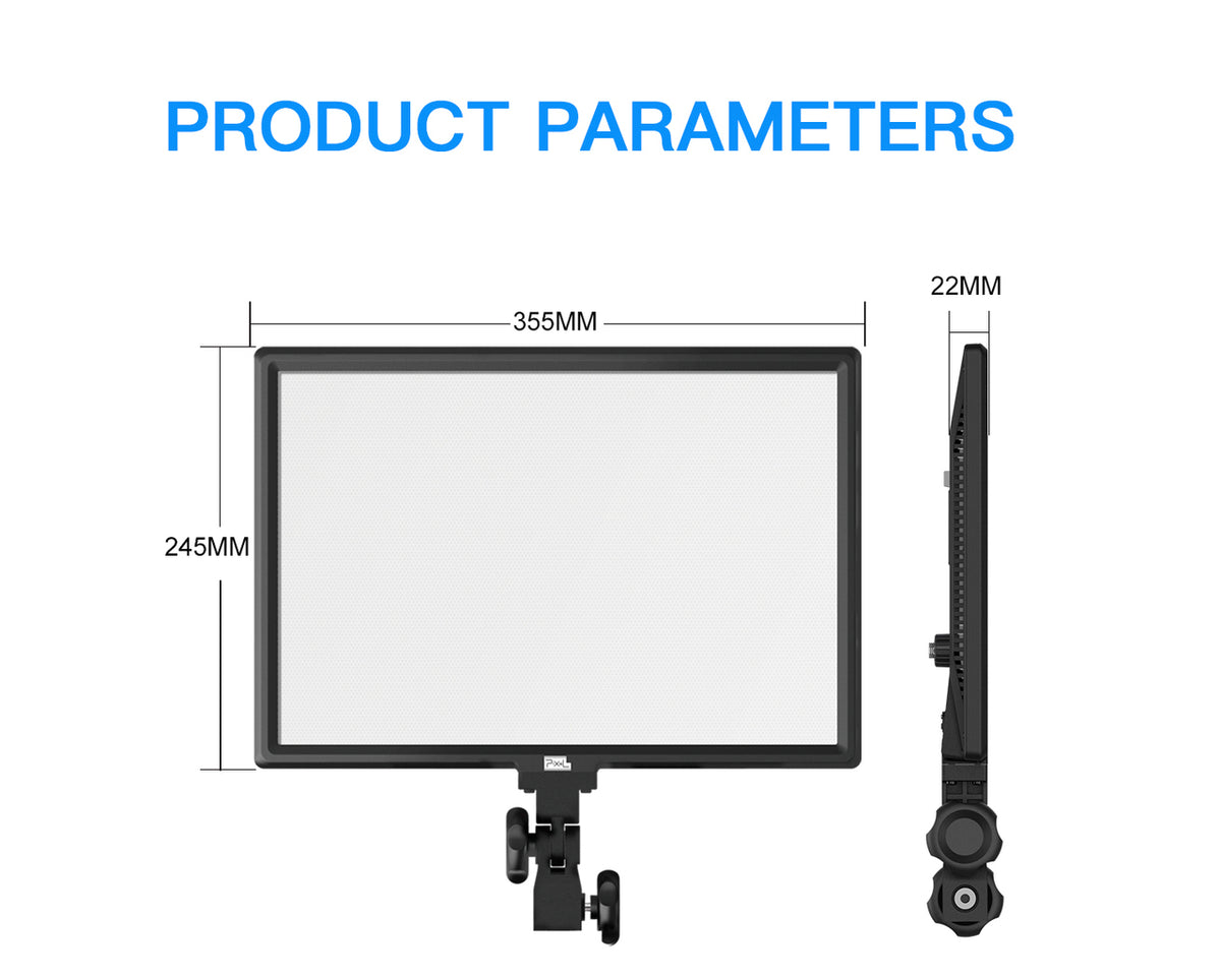 Pixel P50 14" Slim LED Light Kit Bi-Color  3200-5800K
