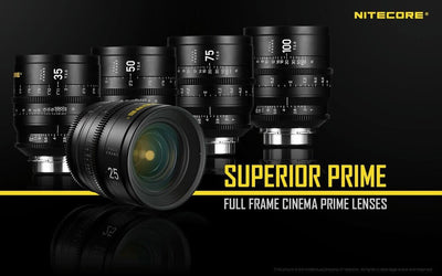 Nitecore Superior Prime Full Frame Prime Cine Lens Set of 5 with PL Mount
