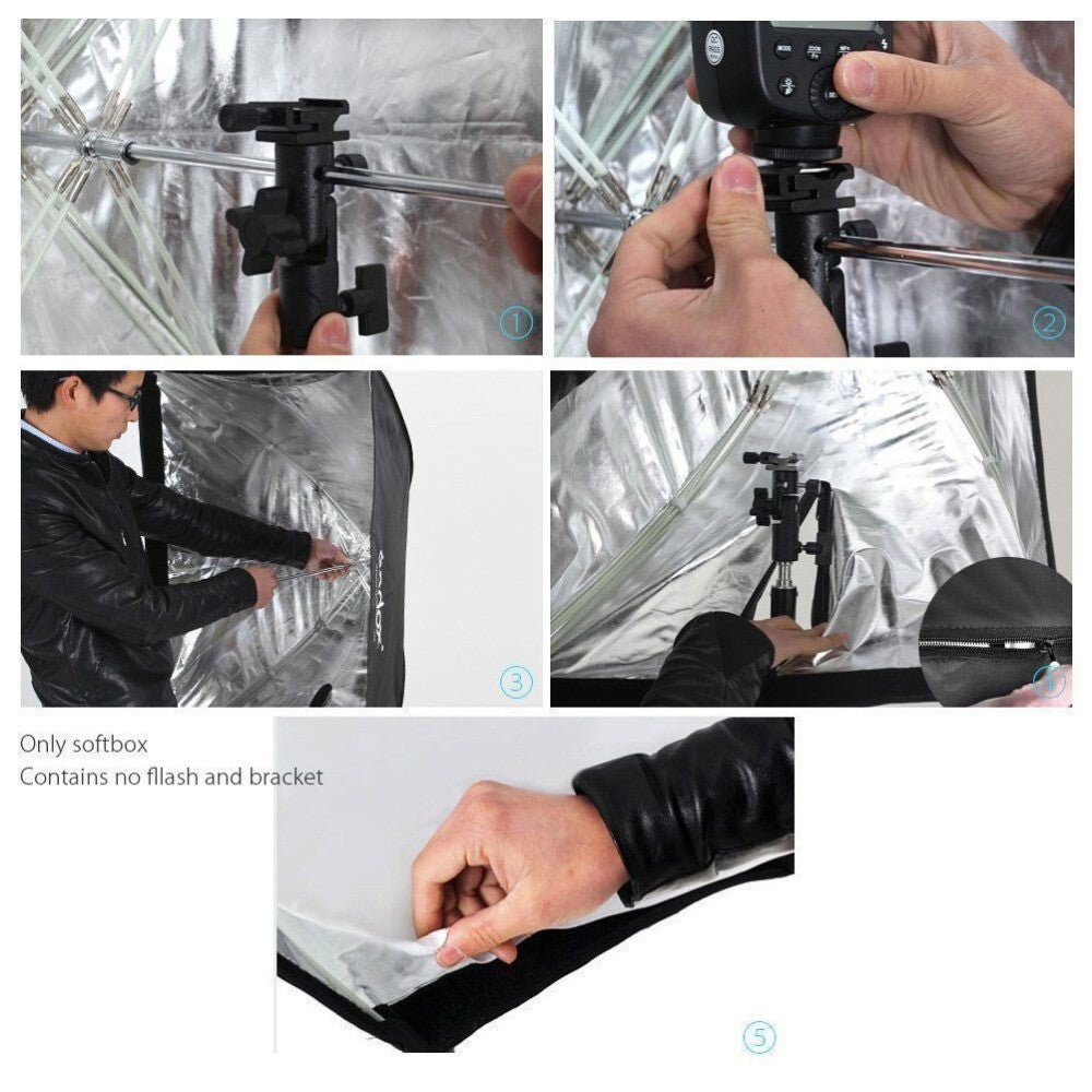 Godox Portable 60 x 90cm Umbrella Photo Softbox Reflector for Flash Speedlight image 3