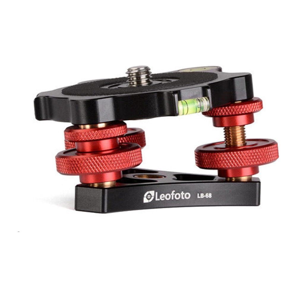LEOFOTO LB-68 LEVELING BASE WITH 3 BUBBLE SPIRIT LEVELS