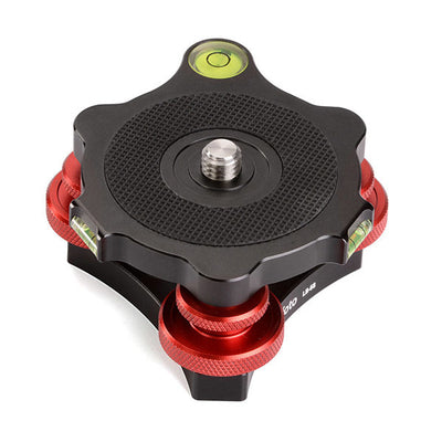LEOFOTO LB-68 LEVELING BASE WITH 3 BUBBLE SPIRIT LEVELS