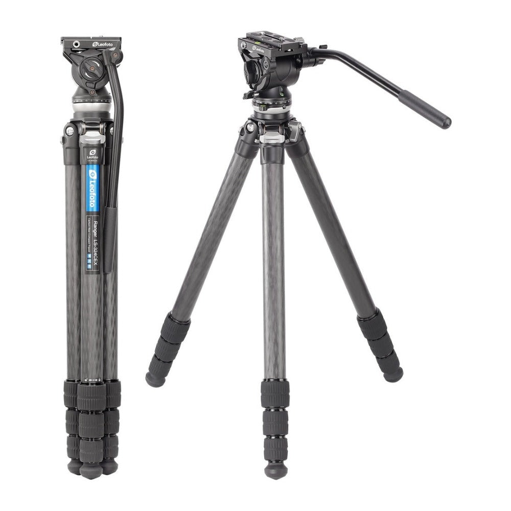Leofoto Ranger Video Tripod Kit LS-324CEX+BV-10 Fluid Head