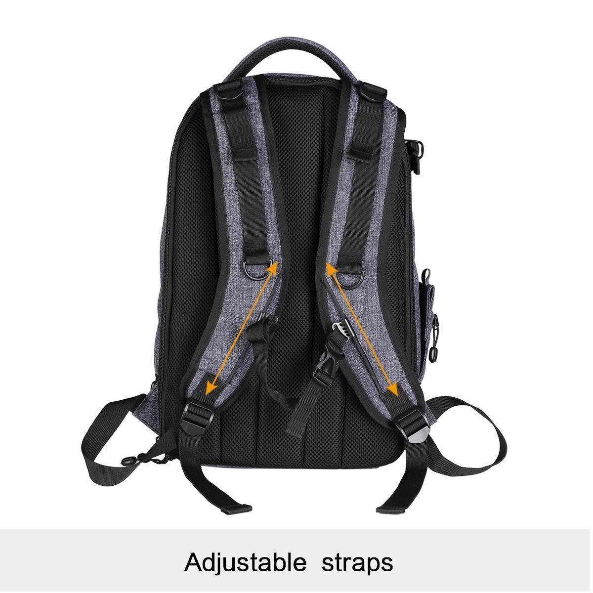 K&F CONCEPT MULTI-FUNCTION LARGE DSLR CAMERA BACKPACK KF13.044 (LARGE , DARK GREY)