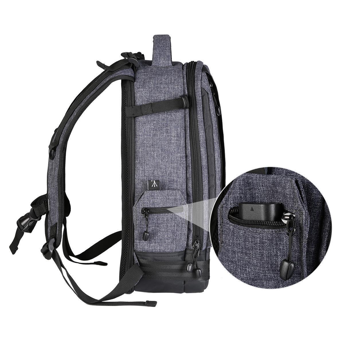 K&F CONCEPT MULTI-FUNCTION LARGE DSLR CAMERA BACKPACK KF13.044 (LARGE , DARK GREY)