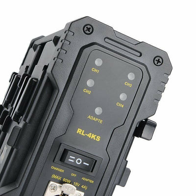 Rolux V-Mount Battery Charger 4 Channels RL4KS