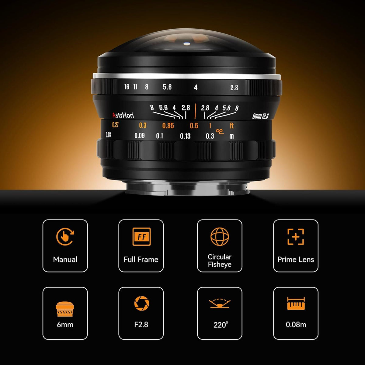 AstrHori 6mm f/2.8 Fullframe Fisheye Lens (Sony E Mount)