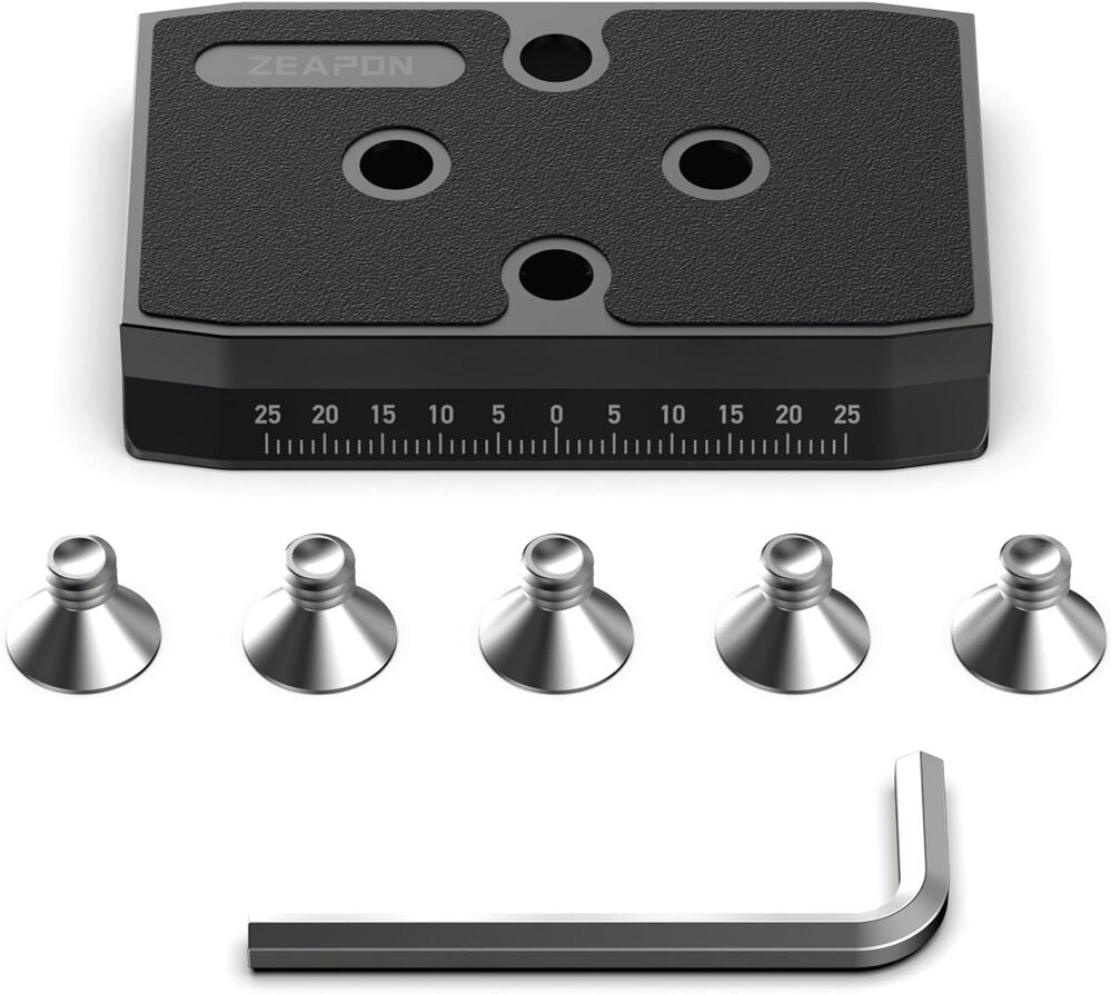 Zeapon Quick Release Plate for Micro 3 AXIS Slider Compatible with Manfortto Heavy Duty Mounting Adapter Quick Setup kit for Manfrotto