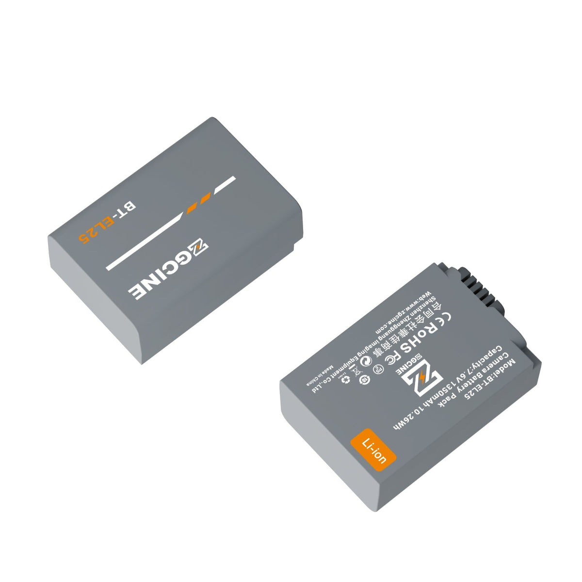 ZGCINE BT-EL25 Camera Battery for NikonZ30, Z50,and Zfc Cameras (1280mAh Grey)