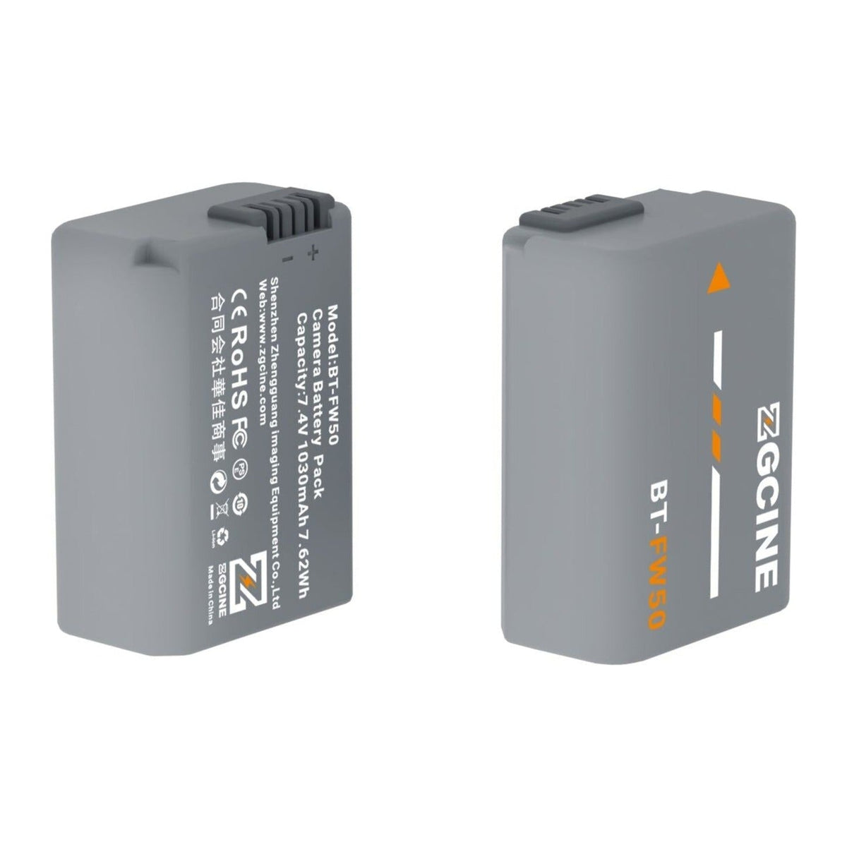 ZGCINE BT-FW50 Camera Battery for SONY Camera (1030mAh Grey)