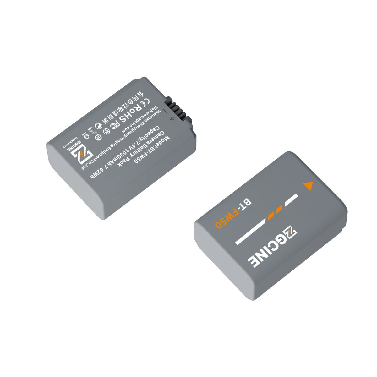 ZGCINE BT-FW50 Camera Battery for SONY Camera (1030mAh Grey)