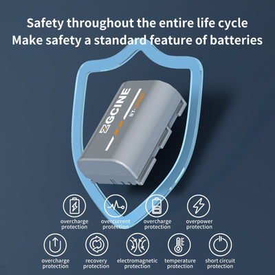 ZGCINE BT-LPE6P Camera Battery for Canon EOS R5 Mark II,R6 Mark II Camera (2600mAh Grey)