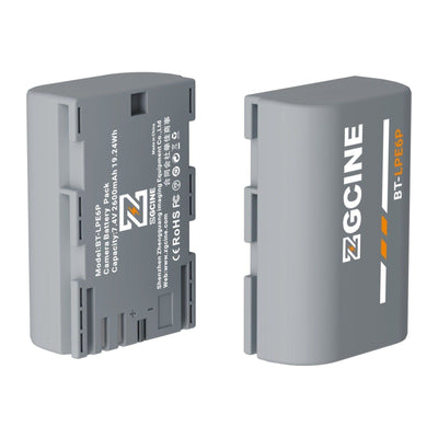 ZGCINE BT-LPE6P Camera Battery for Canon EOS R5 Mark II,R6 Mark II Camera (2600mAh Grey)