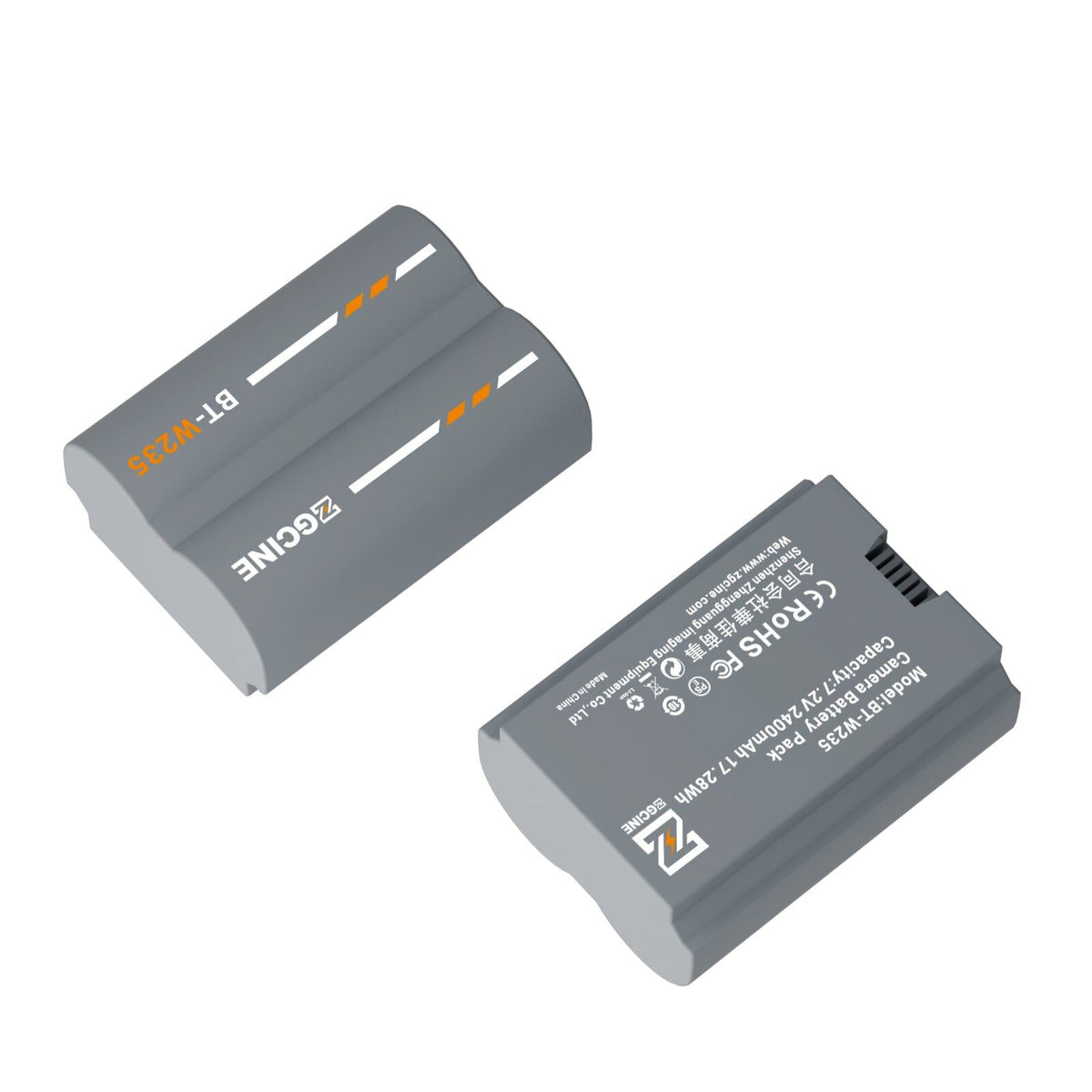 ZGCINE BT-W235 Camera Battery for Fujifilm Camera (2400mAh Grey)