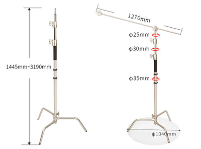 Jinbei CK-2 Steel C-Stand with extension arm kit