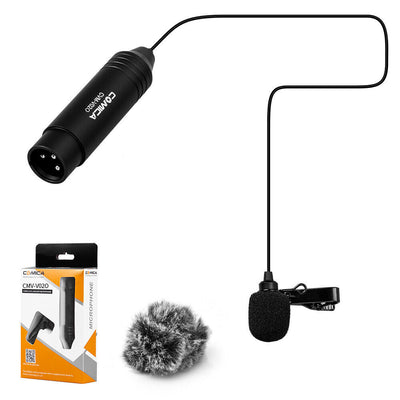 COMICA XLR Lapel Microphone with 1.8m Cable for Camcorder
