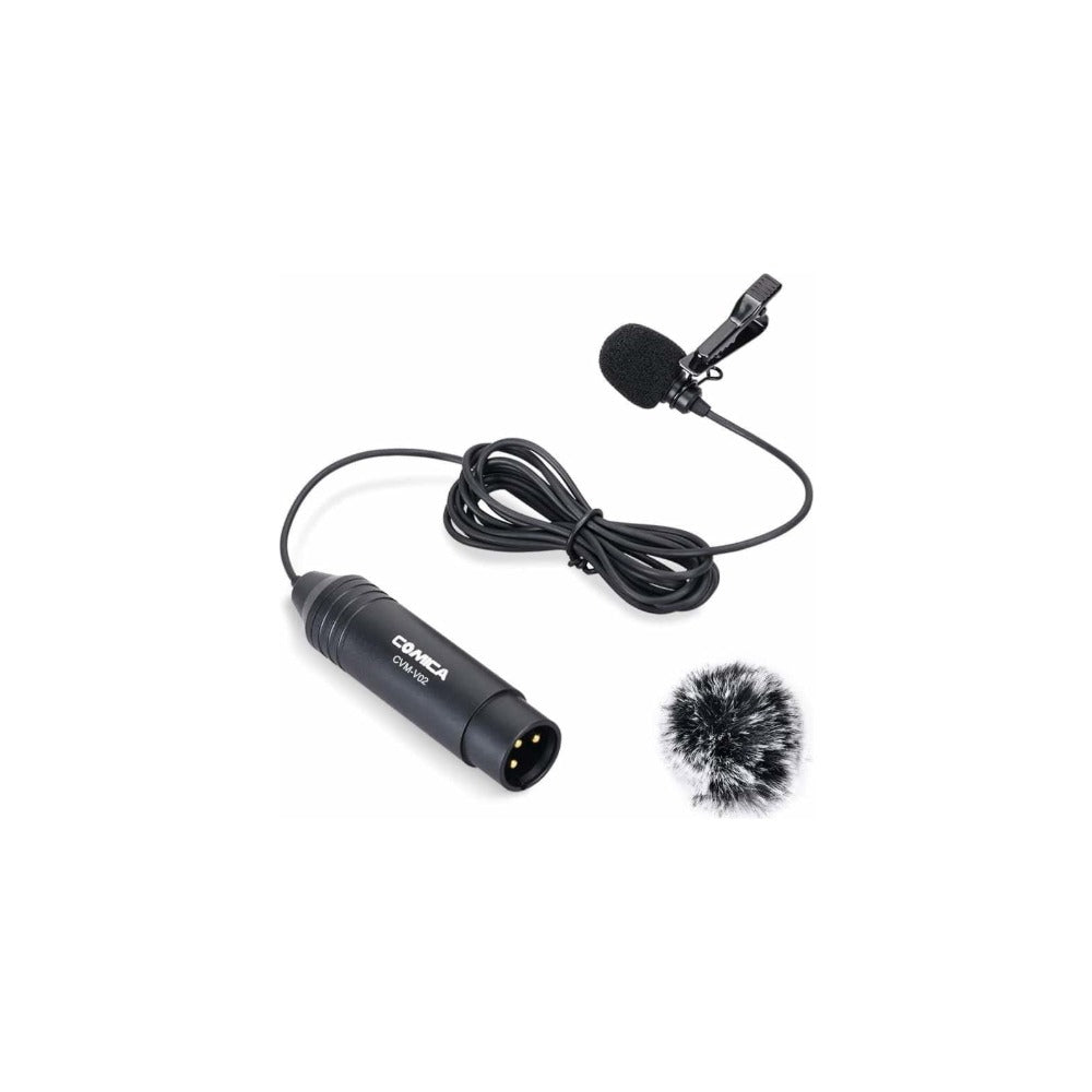 COMICA XLR Lapel Microphone with 4.5m Cable for Camcorder