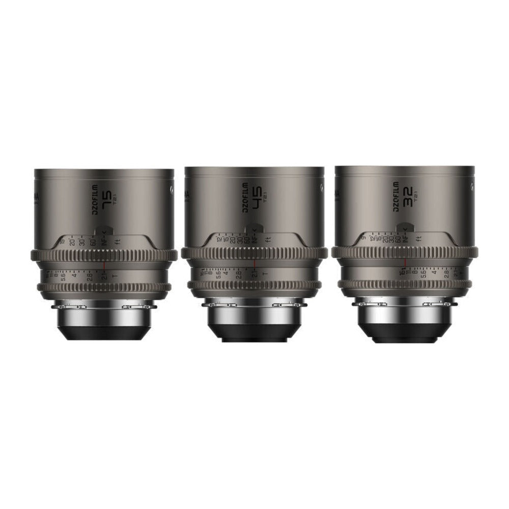 DZOFilm Arcana Anamorphic Prime 3-Lens Kit (ARRI PL, Titanium - Metric)