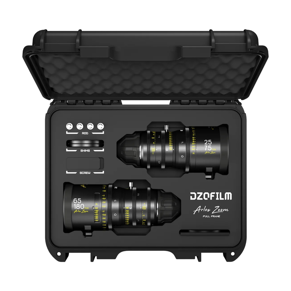 DZOFilm Arles Zoom 2-Lens Set 25-75mm & 65-180mm T2.6 (ARRI PL, Feet)