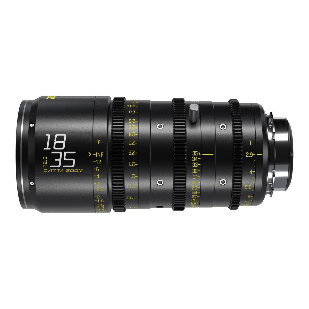 DZOFILM Catta Ace 18-35mm T2.9 cine zoom lens, side view