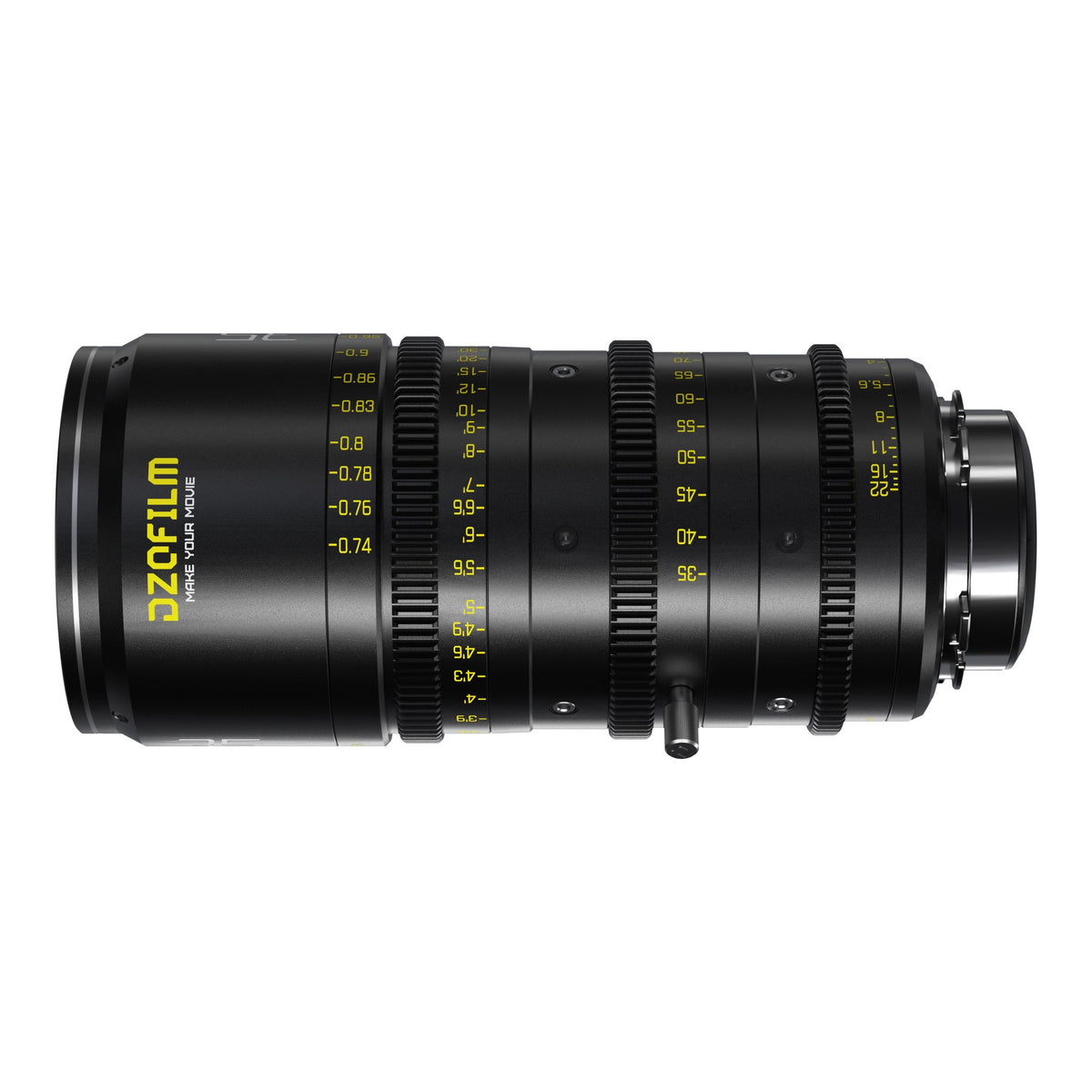 DZOFILM Catta Ace 35-80mm T2.9 cine zoom lens, opposite side view