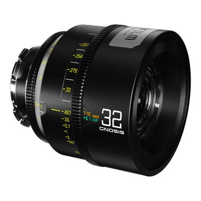 DZOFILM GNOSIS 32mm T2.8 macro cine lens - front angle