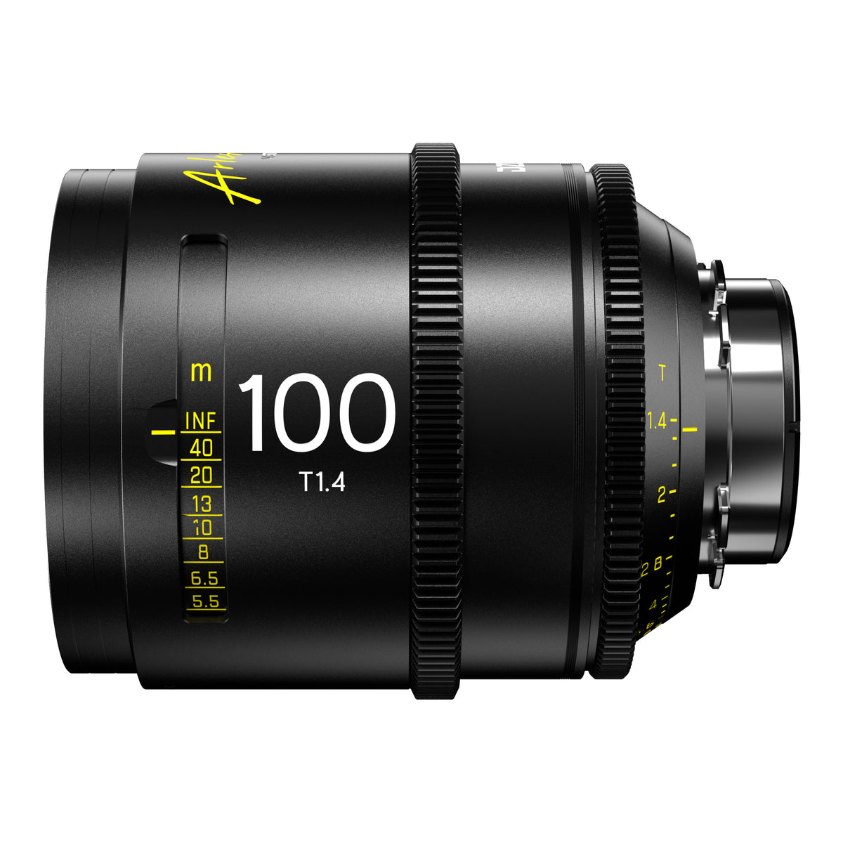 DZOFilm Arles 100mm T1.4 FF/VV Prime Cine Lens (ARRI PL, Meter), side view