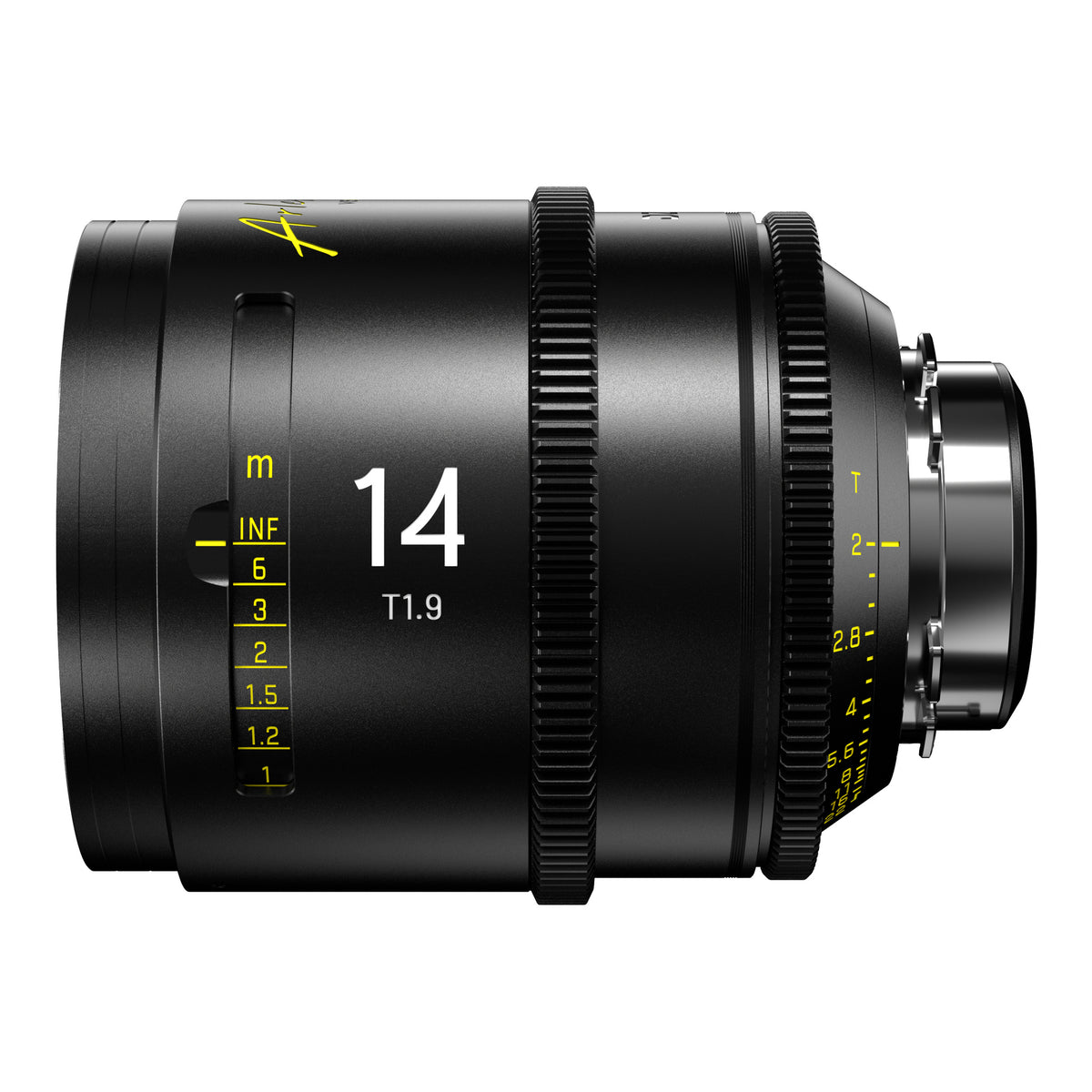 DZOFilm Arles 14mm T1.9 FF/VV Prime Cine Lens (ARRI PL, meter), side view