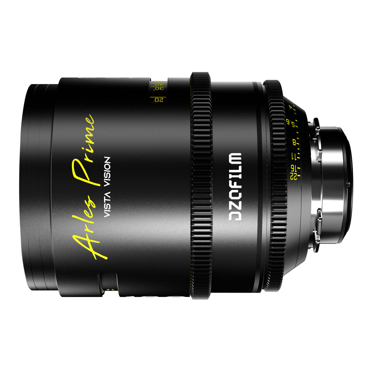 DZOFilm Arles 180mm T2.4 FF/VV Prime Cine Lens (ARRI PL, Feet), opposite side view