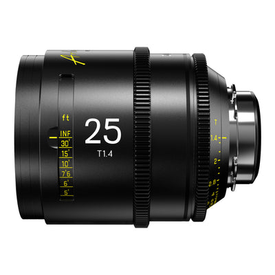 DZOFilm Arles 25mm T1.4 FF/VV Prime Cine Lens (ARRI PL, Feet), side view
