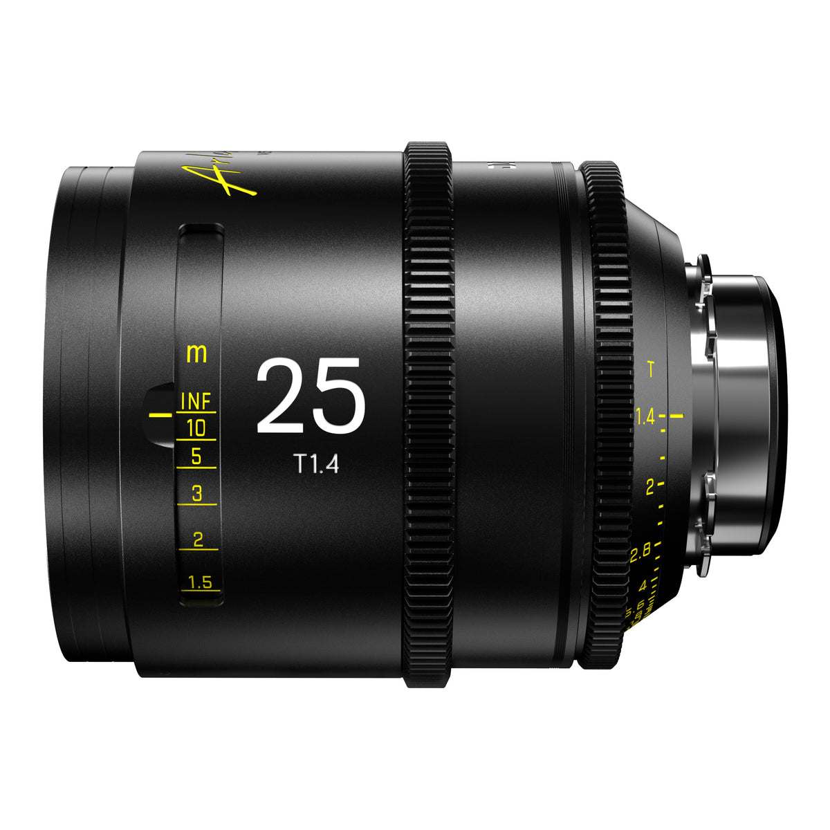 DZOFilm Arles 25mm T1.4 FF/VV Prime Cine Lens (ARRI PL, Meter), side view
