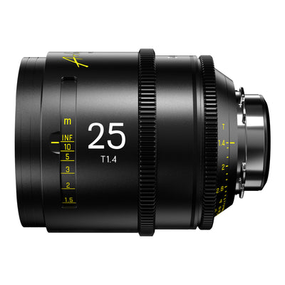 DZOFilm Arles 25mm T1.4 FF/VV Prime Cine Lens (ARRI PL, Meter), side view