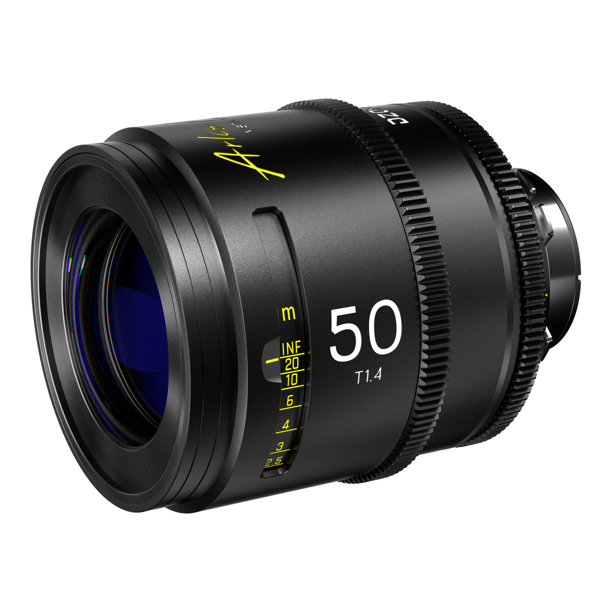 DZOFilm Arles 50mm T1.4 FF/VV Prime Cine Lens (ARRI PL, Meter), front angle