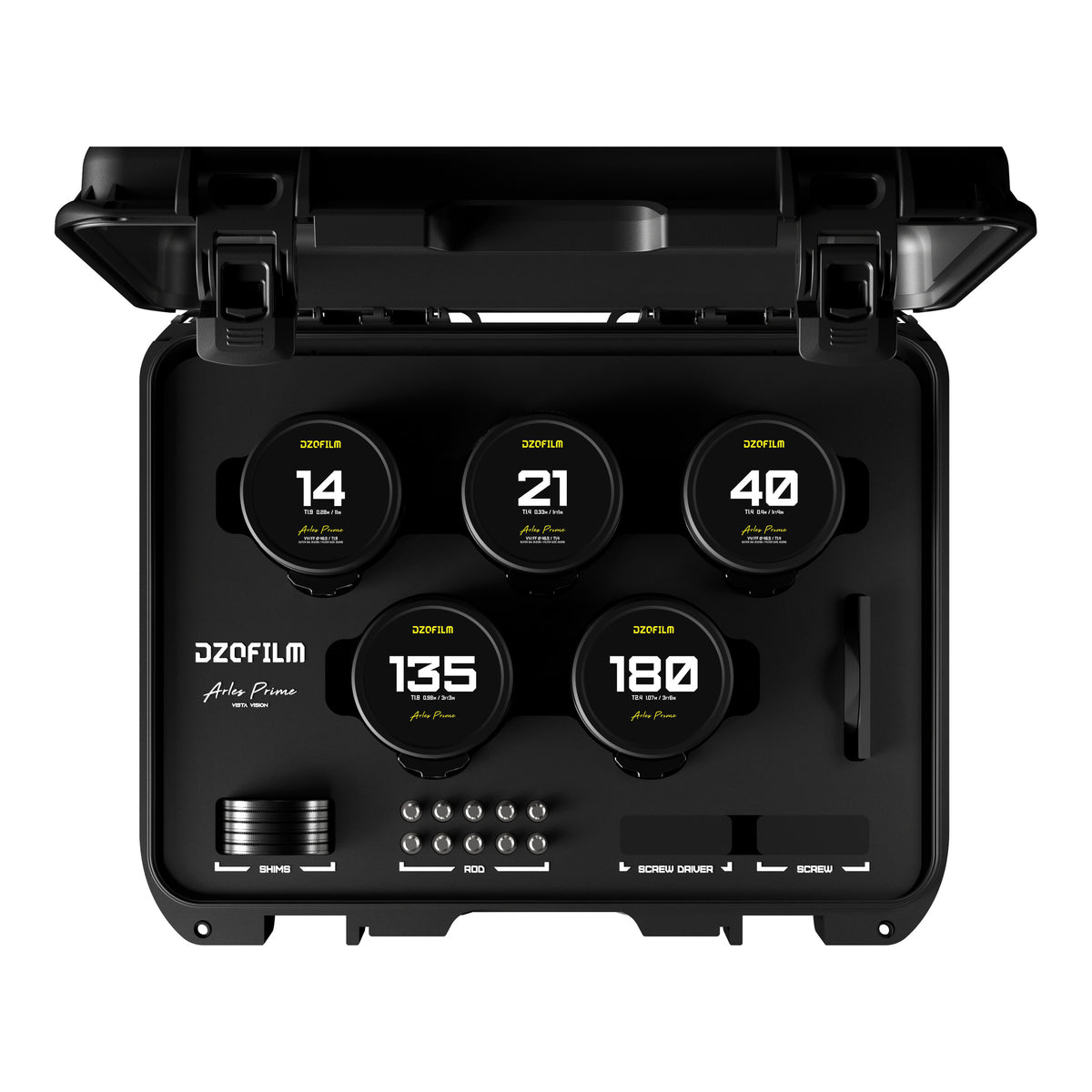 DZOFilm Arles FF/VV Prime Cine 5-Lens - Set B (feet), kit image 2