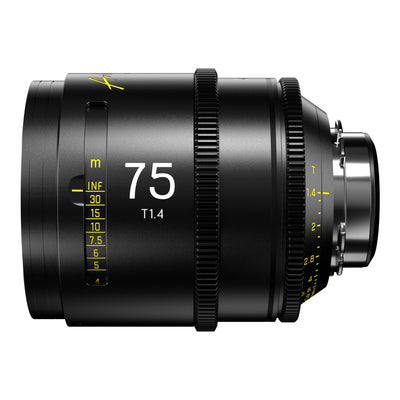 DZOFilm Arles 75mm T1.4 FF/VV Prime Cine Lens (ARRI PL, Meter), side view