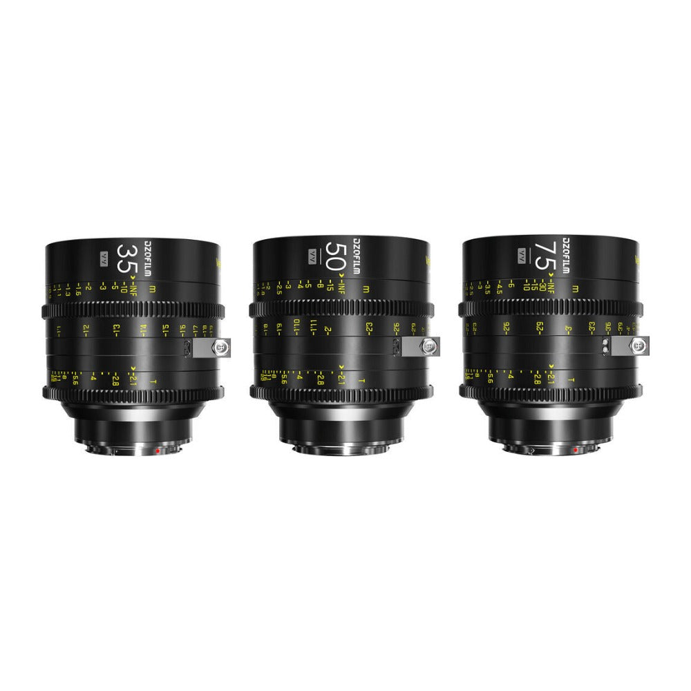 DZOFilm VESPID Cyber Full Frame T2.1 Prime Lens Set of 3(PL & EF Mounts)
